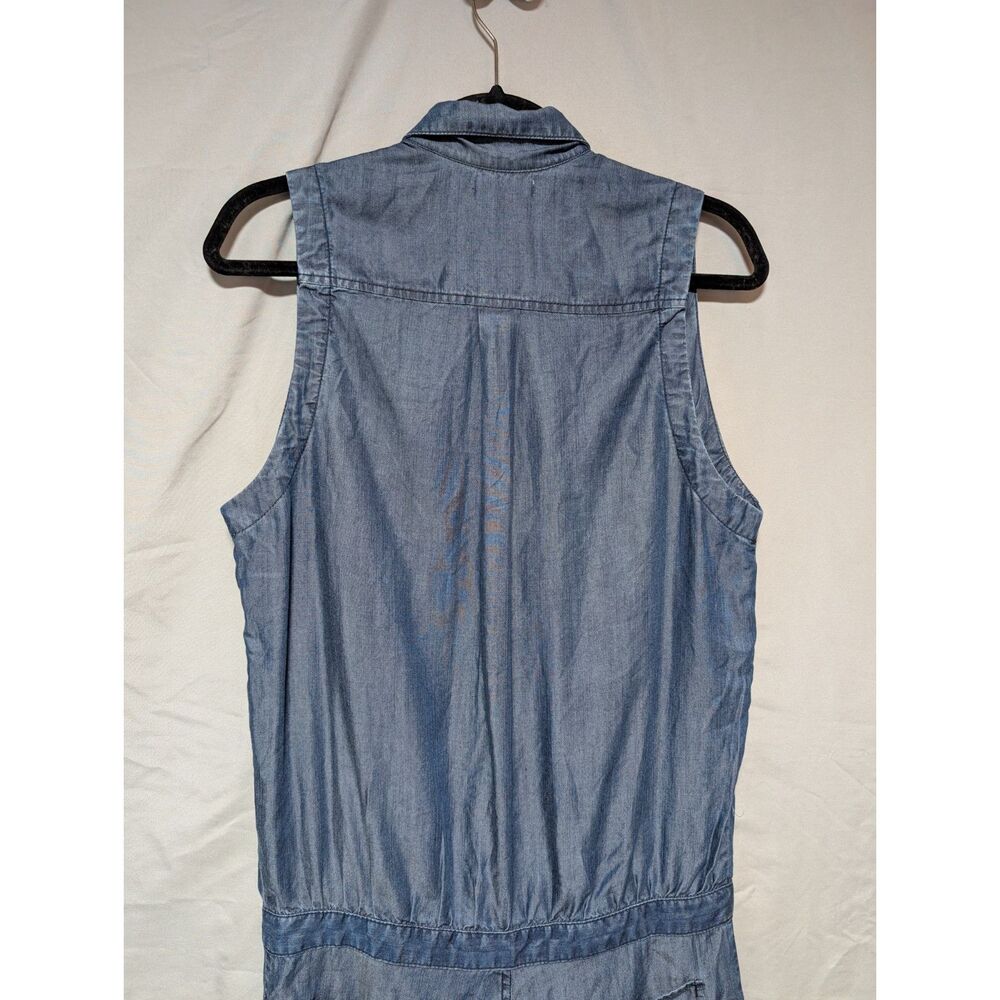 True Religion Blue Sleeveless Chambray‎ Denim Tencel Romper Women's Small - Picture 8 of 11